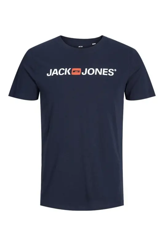 12137126 Erkek Jjecorp Logo Tee Ss Crew Neck Noos T-shirt-LACİVERT - JACK & JONES