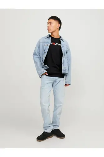 12137126 Erkek Jjecorp Logo Tee Ss Crew Neck Noos T-shirt-Siyah - 3