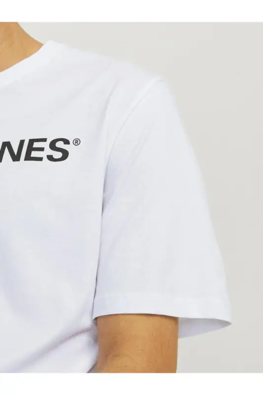 12137126 Erkek Jjecorp Logo Tee Ss Crew Neck Noos T-shirt-Beyaz - 4