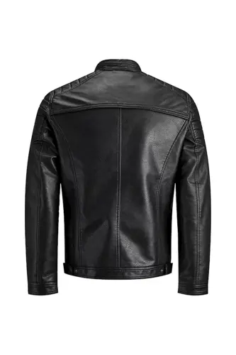 12147218 Jcorocky Jacket Noos Erkek Deri Mont Ve Ceket Black-BLACK - 2