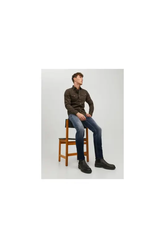 Jack&Jones 12194564 JJITIM JJORGINAL GE 786 Erkek Kot Pantolon Lacivert - Renksiz - 8