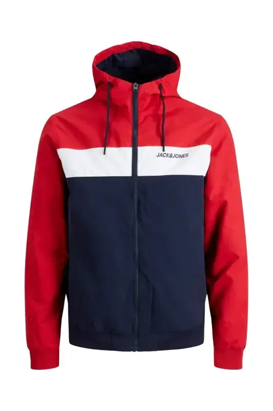 12200208 Jjerush Blocking Hood Bomber Noos Erkek Mont True Red-True Red - 1