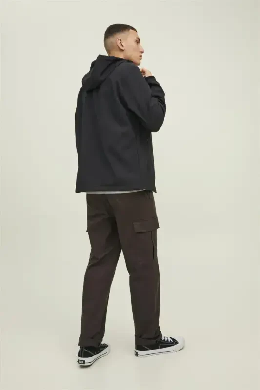 12212363 Jack Jones Jjemarvin Hooded Softshell Noos Men's Jacket Black - 4