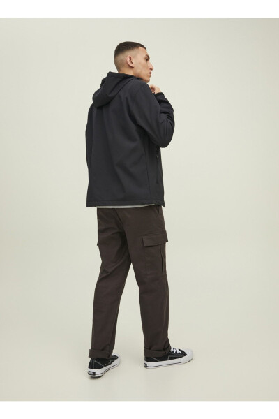 12212363 Jack Jones Jjemarvin Softshell Noos Hoodie Erkaklar Moni Qora - 4