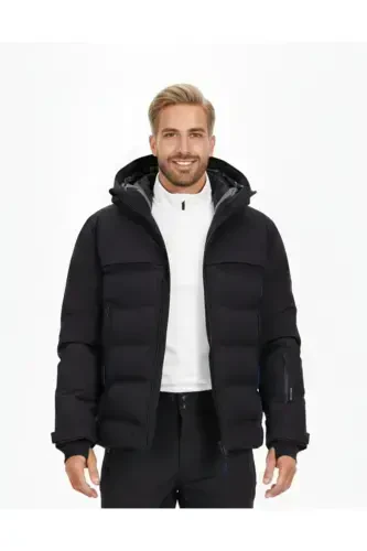 12225287-22k Core Jcotarwın Puffer Erkek Kaban-Black - 4
