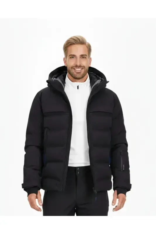 12225287-22k Core Jcotarwın Puffer Erkek Kaban-Black - 4