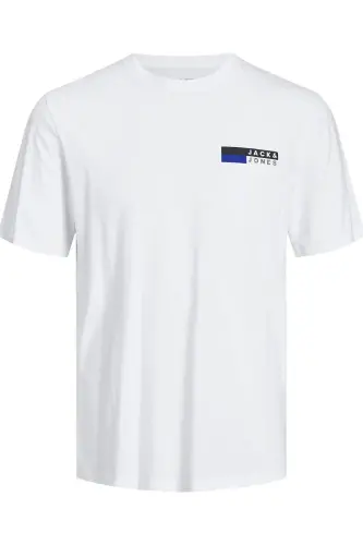 12233999 Jjecorp Logo Tee Play Ss O-neck Noos Ss Erkek T-shirt-White P4 Small Print 