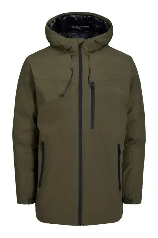 12243225-fw Jcopayne Parka Ln Erkek Parka Kaban-Olive Night - 3