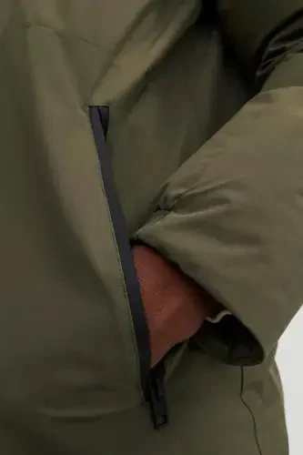 12243225-fw Jcopayne Parka Ln Erkek Parka Kaban-Olive Night - 4
