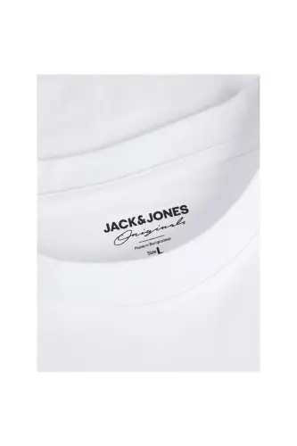 Jack&Jones Orıgınals Jorsantorını Tee Ss Crew Neck Erkek T-Shirt - Bright White - JACK & JONES (1)