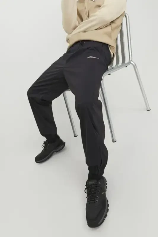 12253040 Jpstkarl Jjhook Jogger Ln Ss Men's Pants-Black - 3