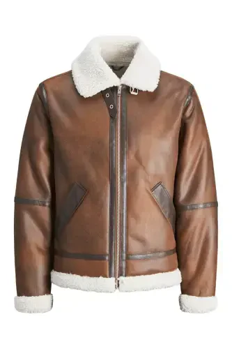 12261819 fur lined jacket-BROWN - 2
