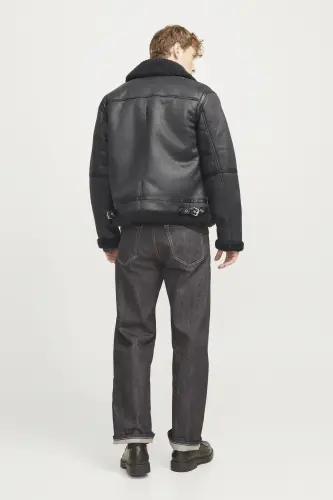 12261819 içi kürklü ceket-SİYAH - 5