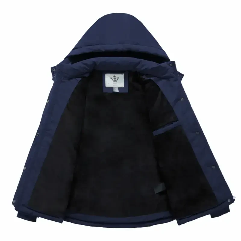 WenVen Women's Thicken Puffer Jacket Quilted Winter Jacket Windproof Winter Puffer Coat Blue L- - 5