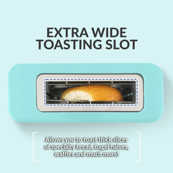 MyMini Single Slice Toaster, Aqua - 3