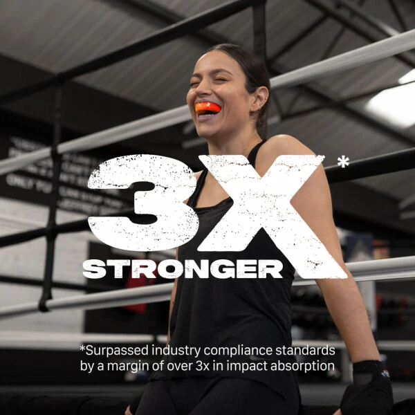 SAFEJAWZ Mouthguard Slim Fit, Adults and Junior Mouth Guard with Case for Boxing, Basketball, Lacrosse, Football, MMA, Martial Arts, Hockey and All Contact Sports (Orange, Senior (12+ y - SAFEJAWZ (1)