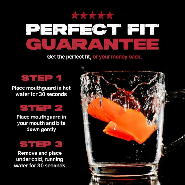 SAFEJAWZ Mouthguard Slim Fit, Adults and Junior Mouth Guard with Case for Boxing, Basketball, Lacrosse, Football, MMA, Martial Arts, Hockey and All Contact Sports (Orange, Senior (12+ y - 4