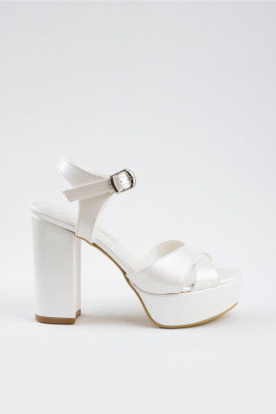 12cm Mother-of-Pearl Leather, Off White, Bridal Shoes, Wedding Shoes, Very Comfortable, Comfort Focused - 2