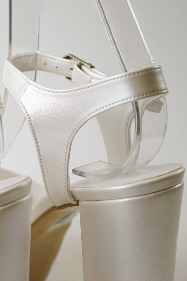 12cm Mother-of-Pearl Leather, Off White, Bridal Shoes, Wedding Shoes, Very Comfortable, Comfort Focused - 5