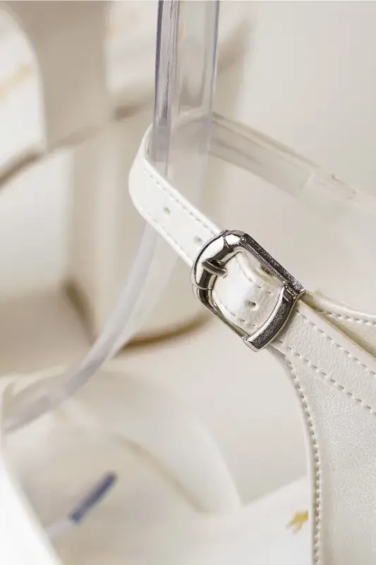 12cm Mother-of-Pearl Leather, Off-White Leather, Bridal Shoes, Comfort Focused - 6