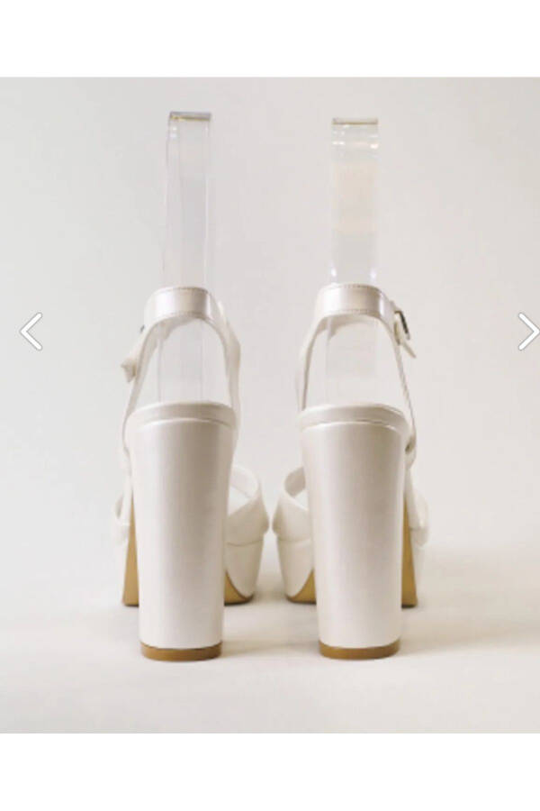 12cm Off-White Mother-of-Pearl Leather Bridal Shoes, Running Guarantee, Non-Slip Sole, Very Light - 7