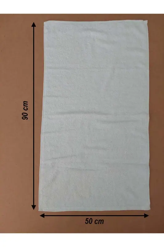 12'li Beyaz Kuaför Berber Havlusu 50x90 | Profesyonel Saç Havlusu Hijyenik Ekonomik Set-Beyaz - 4