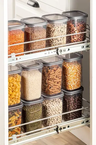 12'li Etiketli Ve Sızdırmaz Kapaklı Erzak Saklama Seti - 1200ml - 20 Adet Etiket Hediyeli - Anstrasit - 3