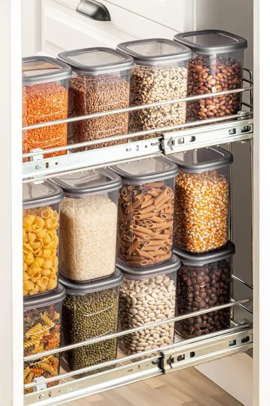 12'li Etiketli Ve Sızdırmaz Kapaklı Erzak Saklama Seti - 1200ml - 20 Adet Etiket Hediyeli - Anstrasit - 3