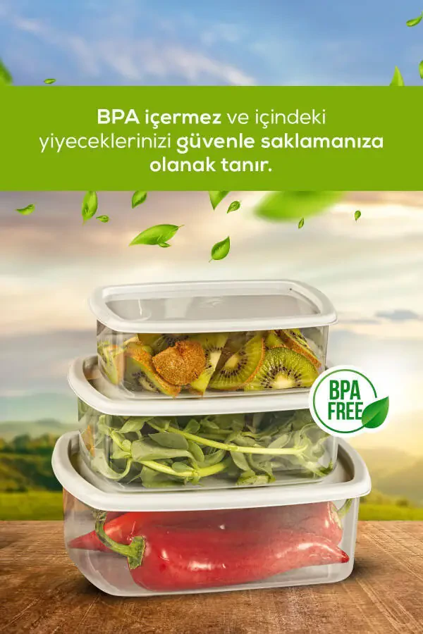 12'li Hava Geçirmez Saklama Kabı Seti Gri 3x(250-500-750-1200 ML)-Gri - 3