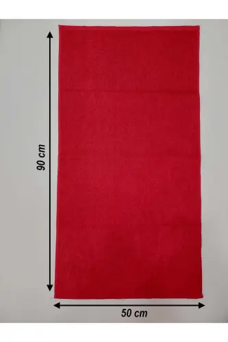 12'li Kırmızı Kuaför Berber Havlusu 50x90 | Profesyonel Saç Havlusu Ekonomik Set - Kırmızı - 5