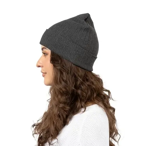 12 Pack Winter Beanie Hats for Men Women, Warm Cozy Knitted Cuffed Skull Cap, Wholesale - 5