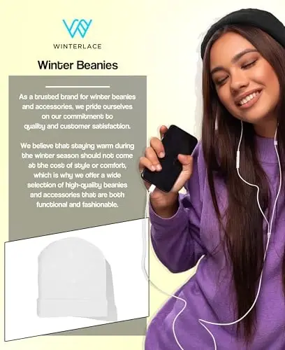 12 Pack Winter Beanie Hats for Men Women, Warm Cozy Knitted Cuffed Skull Cap, Wholesale - 4