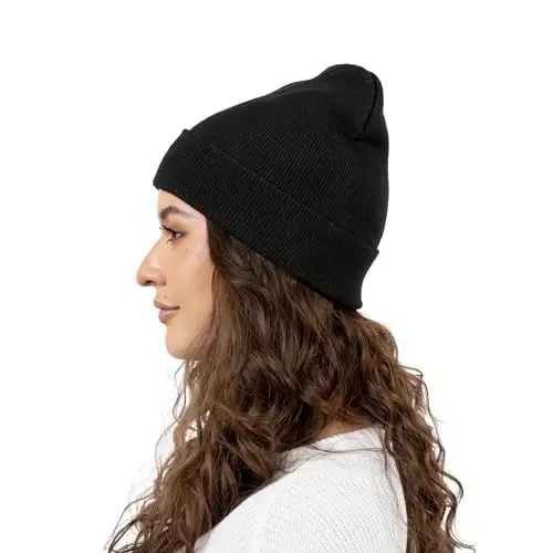 12 Pack Winter Beanie Hats for Men Women, Warm Cozy Knitted Cuffed Skull Cap, Wholesale - 7
