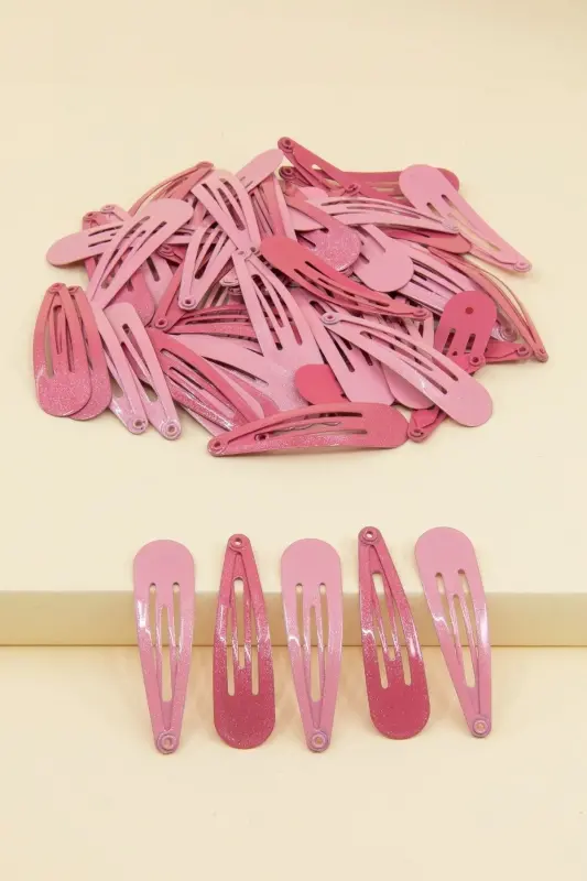 12'li Pembe Çıt Çıt Toka Seti-PEMBE - C&E DESIGN