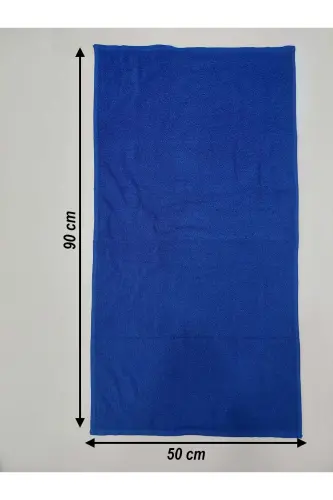 12'li Royal Mavi Kuaför Berber Havlusu 50x90 | Profesyonel Saç Havlusu Ekonomik Set - Royal Mavi - 5