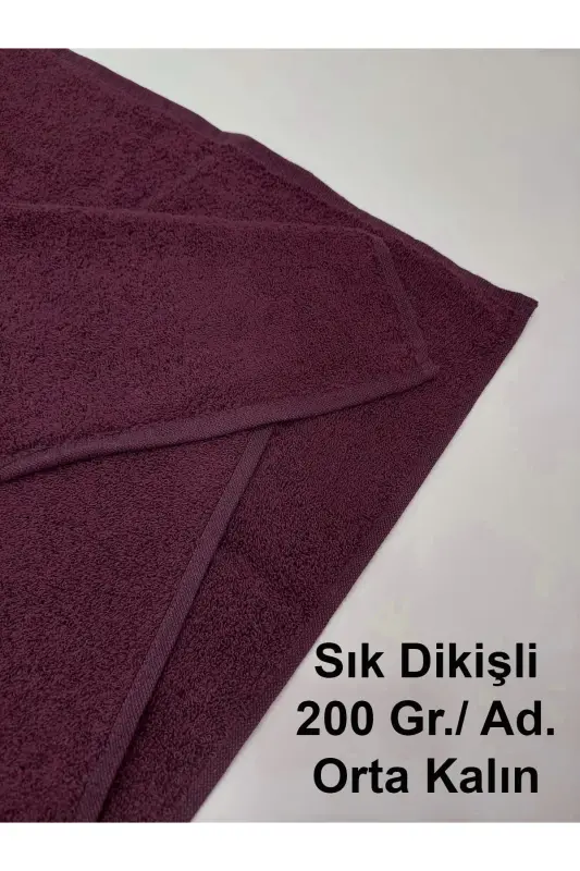 12'li Vişne Kuaför Berber Havlusu 50x90 | Profesyonel Saç Kurutma Havlusu Ekonomik Set - Bordo_1 - 2