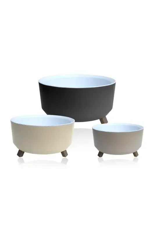 1,3 Litra 18cm Orbita горшок на ножках перфорированный дренажный пластиковый суккулент фиалка аранжировка горшок-No2 АНТРАЦИТ - 5