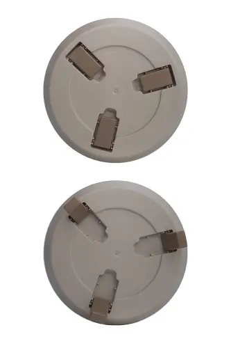 1,3 Litre 18cm Orbita Saksı Ayaklı Dellikli Süzgeçli Plastik Sukulent Menekşe Aranjman Saksısı - No2 KREM - 4