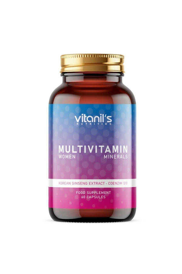 13 Tip Vitamin Mineral Multivitamin Mineraller Kadın 60 Kapsül Kapsül Kore & Koenzim Q10 Ekstresi - 1