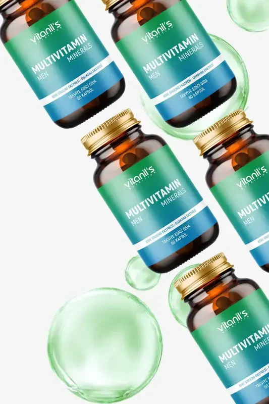 13 типов витаминов и минералов Мультивитамины для мужчин 30 капсул Корейский женьшень & Гуарана - 4