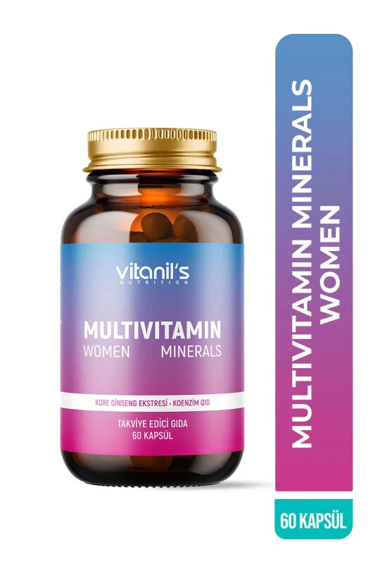 13 Types Vitamin Mineral Multivitamin Minerals Women 60 Capsules Capsule Korean & Coenzyme Q10 Ext. - 1