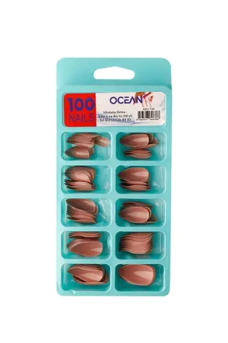 130 - 100'lü Kutulu Badem Protez Takma Tırnak - 130 - OCEAN (1)
