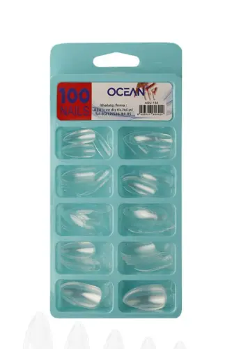 132 - 100 Pack Almond Fake Nails 