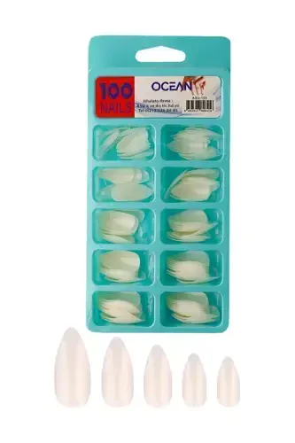 133 - 100'lü Kutulu Badem Protez Takma Tırnak-133 - OCEAN (1)