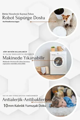 Lüx Armoni Dinarsu Embos 3'lü Banyo Halısı Klozet Takımı -- 50x90--50x60--50x50(YUVARLAK) - Antrasit - 3