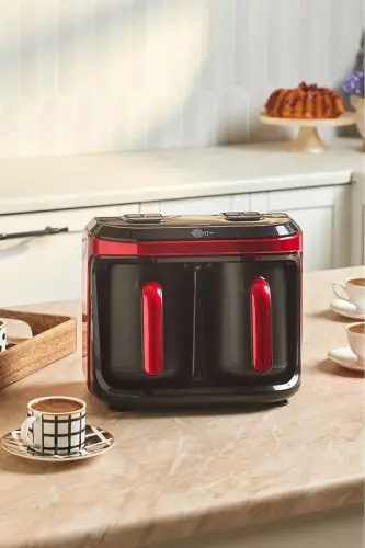 Hatır Hüp Düet Aroma Türk Kahve Makinesi Cherry Red 10 Fincan Kapasiteli - Kırmızı - 1