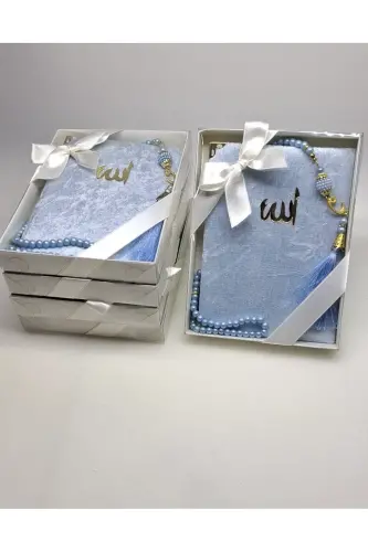 Hediyelik 5 Adet Yasin-i Şerif Ve Tesbih Set Halinde Mevlid Hediyelik Sünnet Hediyelik - bebe mavisi - LIFESTYLING (1)