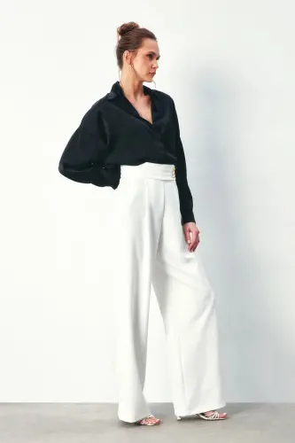 Zincir Desenli Gömlek - Siyah-SİYAH - 4