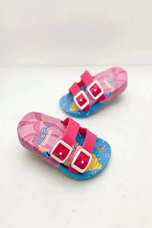 Altuntaş - Alya Figürlü Kız Çocuk Terlik Modeli - Fuşya - Pembe - 4