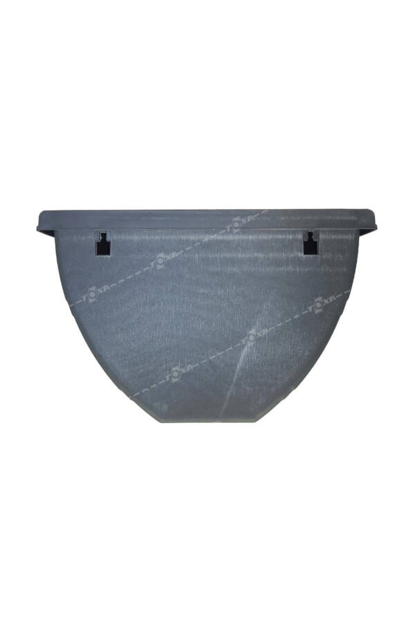 1.4 Litre Anthracite Half Wall Balcony Planter Garden Wall Matt Plastic Planter Drop No1 24.5x15.5cm - 5